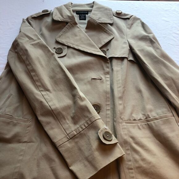 Rafaella Pea Coat Tan Size 6 - Picture 3 of 7